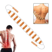 1pcs  Wooden Therapy Massage Tool Back Massager Roller Rope for Body Shaping Pain Relief Wooden Treatment Purest Peak
