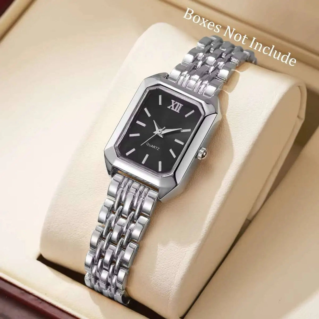 Fashion Rectangle Women Quartz Watch Luxury Analog Wristwatches Reloj Mujer Girls Clock Gift（Without Box） Quick Pick Grocers