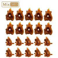 1-20PCS Plush Persimmon Wagging Tail Capybara Key Pendant Cute Plush Keychain Plush Doll Toy Schoolbag Pendant Gift Pendant Econic Blanks