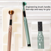3-Sided Toothbrush for Comprehensive Cleaning | Ideal Angle Design | Raised Tongue Coating Brush | 2-Pack | Soft Bristles for Ge Econic Blanks