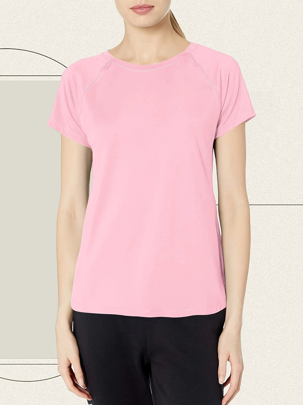 Women’s  Quick Dry Short Sleeve Resilience Gym Sports Moisture Wicking Round Neck T-Shirt Training Exercise Gym Sport Shirt Quick Pick Grocers