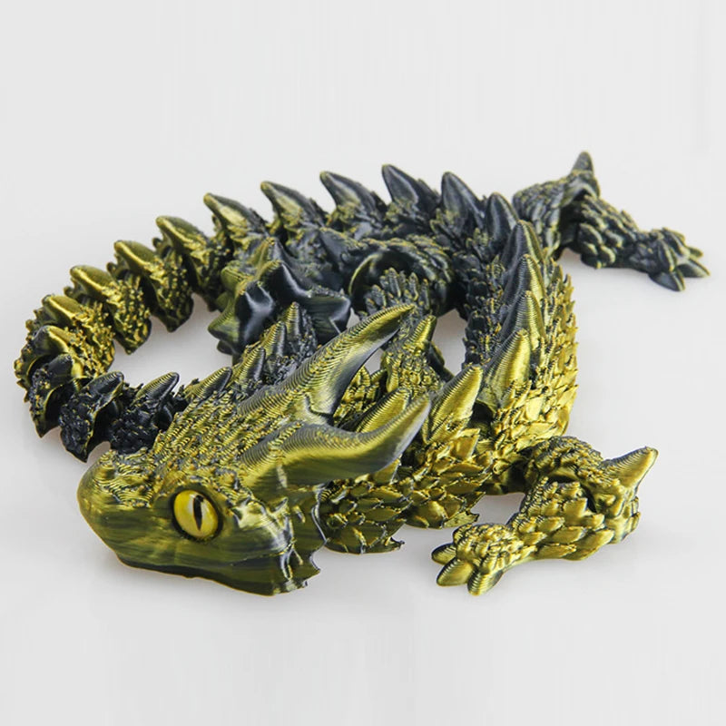 3D Printed Magic Dragon Movable Joint Fidget Toy Rotatable Articulated Office Desktop Ornament Adults Kid Toy Crafts Gift Quick Pick Grocers