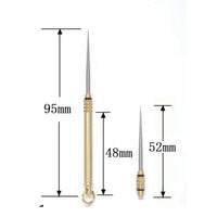 Titanium & Brass Toothpick, Portable Toothpick Bottle with Fruit Fork, Multifunctional Camping Tool, Stronger Than Dental Floss Econic Blanks