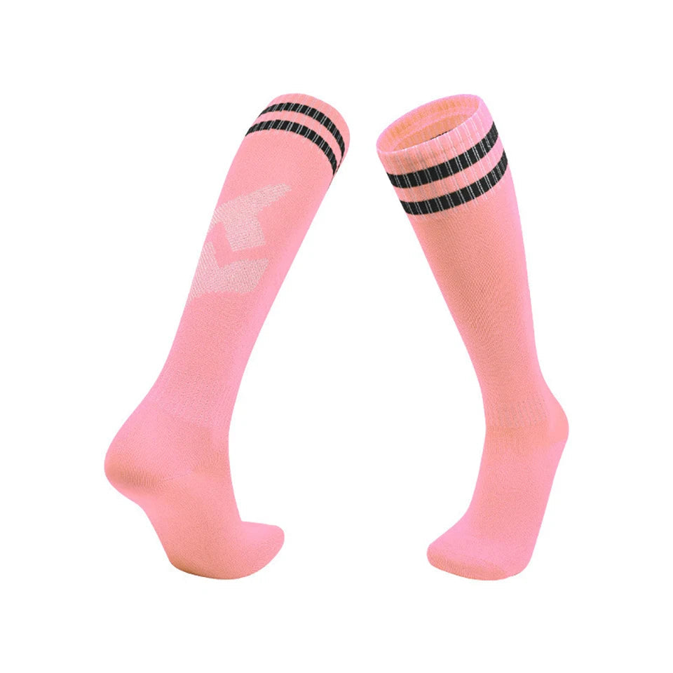 Loogdeel Football Socks Long Tube Knee Cotton Adults Children Legging Stockings Non-slip Soccer Baseball Running Sports Socks Quick Pick Grocers