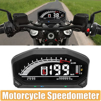 Motorcycle New Adjustable Speedometer 12000 RPM Display Motor Odemeter Tachometer Fuel Level Gauge Dashboard for 1 2 4 Cylinder