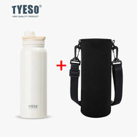 TYESO Stainless Steel Thermal Water Bottle Portable Tumbler Sport Vacuum Flask Keeps Cold and Heat Thermal Mug Car Insulated Cup Quick Pick Grocers