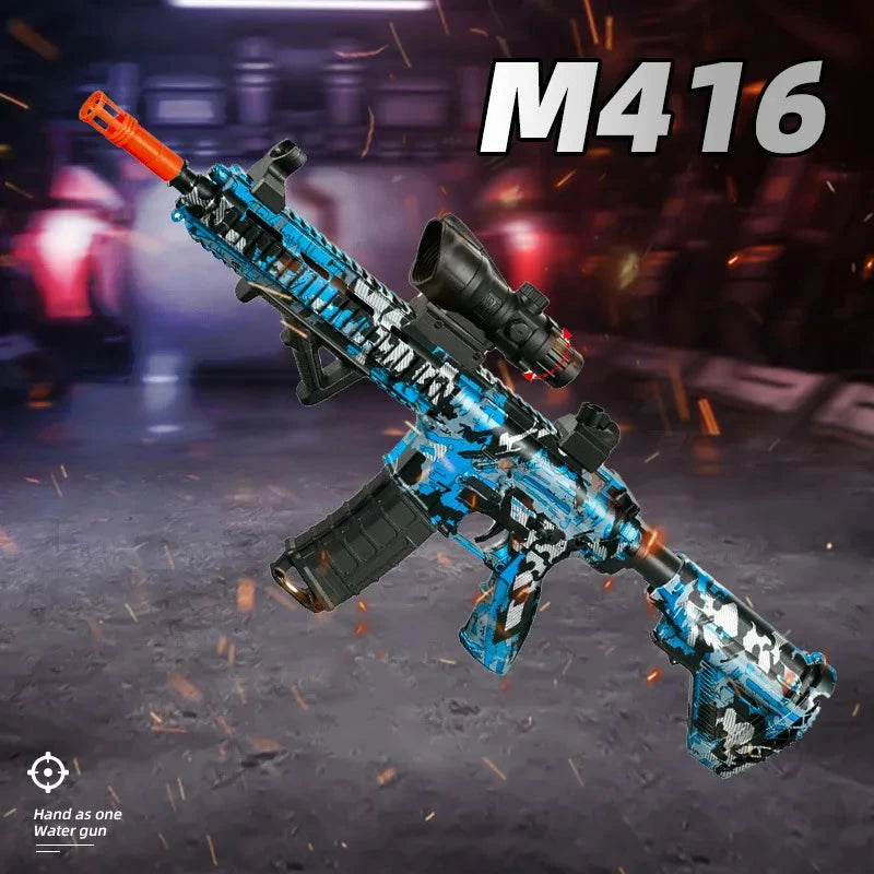 M416 Gun Toy Outdoor Electric Blaster Shooting Sport Gel Bullet Shoot Summer Water Ball Toys For Interactive Parent Child Game Econic Blanks
