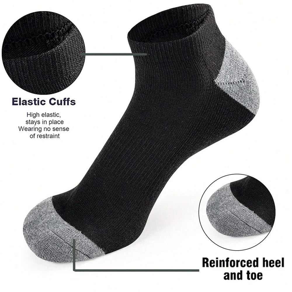 10 Pairs Of Comfortable Breathable Socks Sweat Absorbing Odor Proof Low Cut Solid Color Socks Suitable For Outdoor Activities Econic Blanks