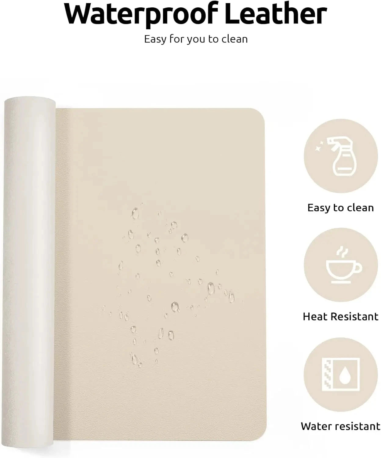 Large Mouse Pad,Office Desk Mat, Leather Desk Pad Protector, Non-Slip PU Leather Desk Blotter, Laptop Desk Pad Econic Blanks