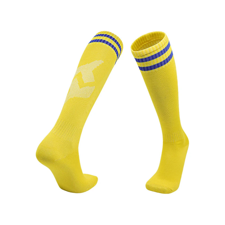Loogdeel Football Socks Long Tube Knee Cotton Adults Children Legging Stockings Non-slip Soccer Baseball Running Sports Socks Quick Pick Grocers