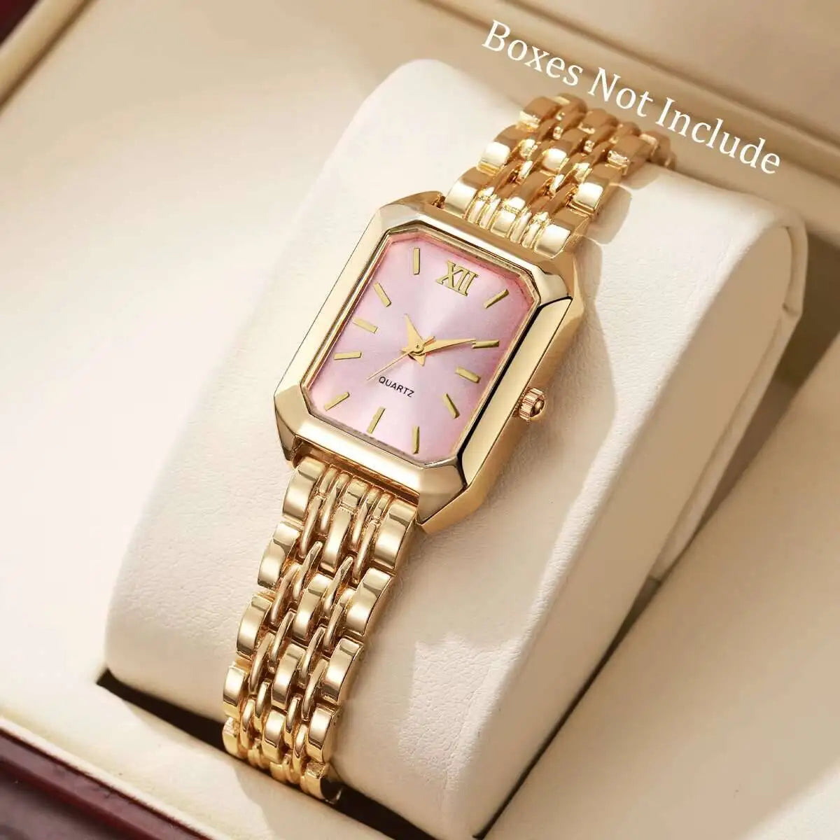 Fashion Rectangle Women Quartz Watch Luxury Analog Wristwatches Reloj Mujer Girls Clock Gift（Without Box） Quick Pick Grocers