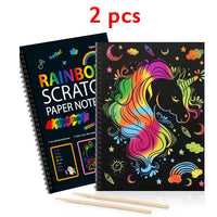 Dazzling Scratch Painting Parent Child Interactive Toys Note Cards Handmade Painting Econic Blanks