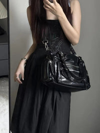 JIAERDI Vintage Black Shoulder Bags Purse Women High Street Pocket Chic Y2k Handbag Female Harajuku Casual Crossbody Bags 2025 Quick Pick Grocers