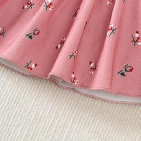 2Pcs/Set Baby girl Dress Small Floral Large bow Summer,Dress+Headband Set suitable for 0-24 Months Baby girls Fashionable Dress Quick Pick Grocers