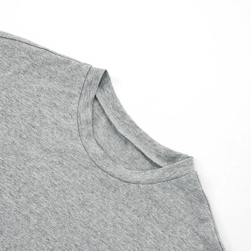 Women's Long Sleeve O-Neck Skinny T-Shirt Monochromatic Crop Top Casual Y2K Streetwear Fashion Pullover Summer Outfit Quick Pick Grocers