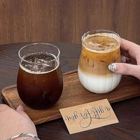 Glasses Cup Transparent Water Bottle Tumbler Whiskey Glass Drinkware Coffee Milk Juice Mug Cup Kitchen Accessory Stripe Cups 텀블러 Quick Pick Grocers