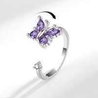 VENTFILLE 925 Sterling Silver Sunflower Diamond Zircon Rotatable Ring For Women Gift Relieve Stress Ring Jewelry Wholesale Quick Pick Grocers