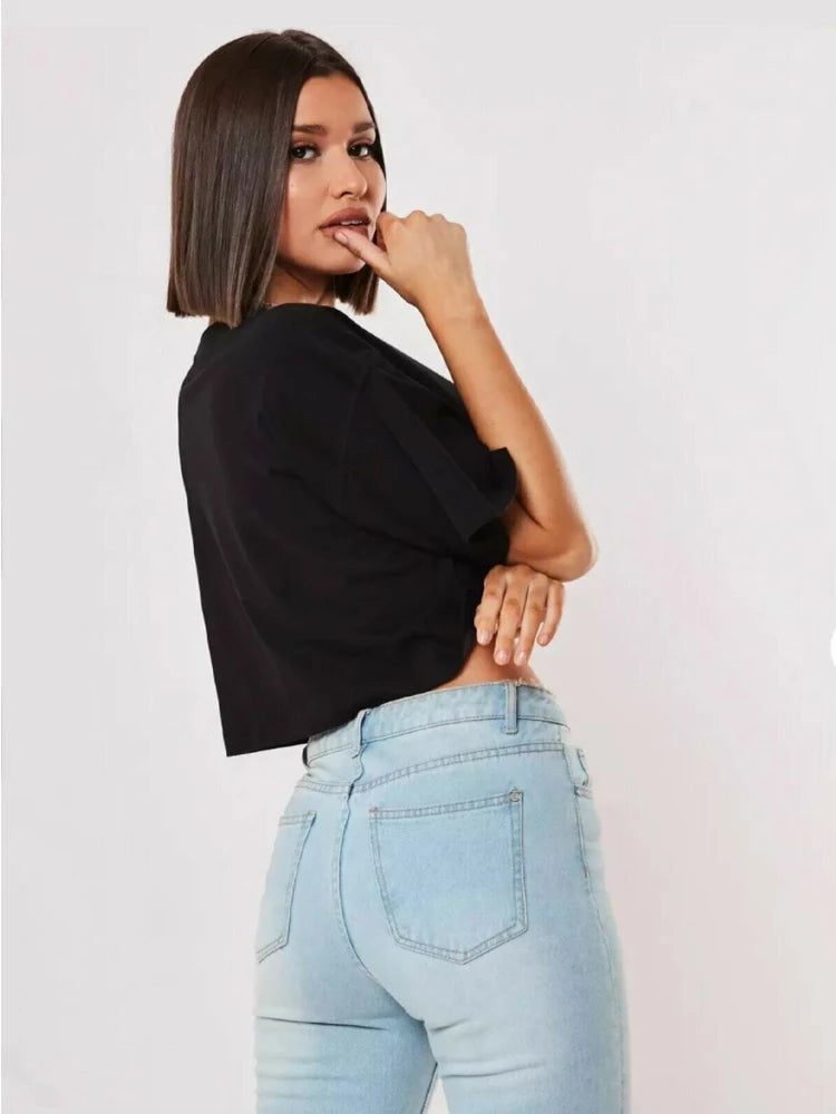 Cotton Women Short Sleeve Dance Running Clothes Yoga Fitness Crop Top  Navel Baring New Sport T-shirt Loose Gym Workout Shirts Quick Pick Grocers