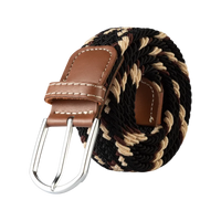 107/120/130CM Fashion Female Elastic Casual Stretch Woven Belt Unisex Canvas Elastic Belts for Women Jeans Pin Buckle Men Belt Quick Pick Grocers