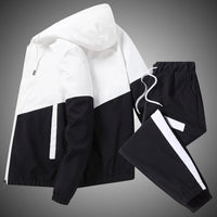 2026 Men Tracksuit Casual Joggers Hooded Sportswear Jackets And Pants 2 Piece Sets Hip Hop Running Sports Suit Quick Pick Grocers