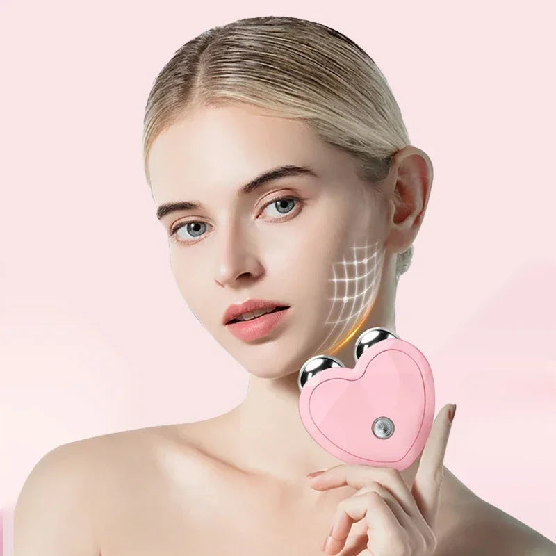 NEW Micro Current Beauty Device Mini Portable Face Lifting Roller Slimming Massager EMS Delicate Contour Firming Facial Care Quick Pick Grocers