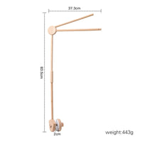 Baby Rattle Toy Bed Bell Bracket Wooden Mobile 0-12 Months Newborn Crochet Bed Bell Hanging Toys Holder Bracket Infant Crib Gift Purest Peak