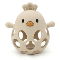 1PC Baby Silicone Teether Toys Cartoon Chick Shape Baby Toys Hollow Out Baby Care Equipment Chewing Training Baby Products Quick Pick Grocers