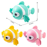 Bath Toys Cute Swimming Clown Fish Bath Toy for Toddlers Floating Wind Up Toys for Boy Girl New Born Baby Bathtub Toddler Toys Econic Blanks