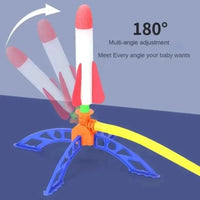 Kids Outdoor Rocket Foot Pump Outdoor Air Pressing Soaring Rocket Suit Jumps Air Powered Rocket Launcher Game Children Toy Gifts Econic Blanks