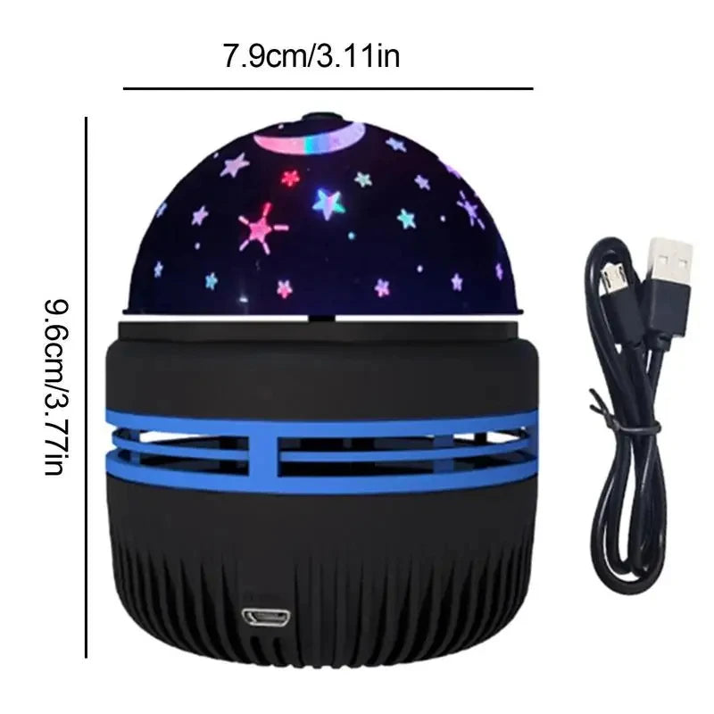 LED Starry Sky Night Lights USB Rotating Projector Lamp Magic Ball Moon Star Christmas Lights Home Room Atmosphere Decorations Econic Blanks