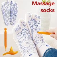 Physiotherapy Foot Care Massage Relieve Tired Feet Sock Acupressure Foot Massager Reflexology Socks Foot Acupoint Massage Tool Quick Pick Grocers