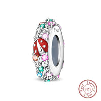 100% 925 Sterling Silver Rainbow Zircon Colorful Butterfly Dragon Shaped Silicone Stopper Charms Beads Fit DIY Bracelets Jewelry Econic Blanks