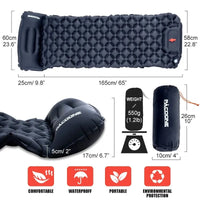 Outdoor Camping Inflatable Mattress Sleeping Pad With Pillows Ultralight Air Mat Built In Inflator Pump Hiking Econic Blanks
