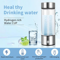 Hydrogen-Rich Water Cup Portable Electric Hydrogen Rich Water Generator Bottle Titanium Quality Filter Healthcare Water Cup USB Quick Pick Grocers