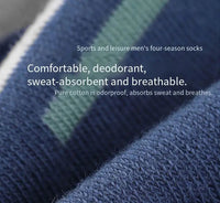 Men's Pure Cotton Socks Spring Striped Casual Socks Men's Anti-odor Antibacterial Business Socks High Quality Sports Sock Meias Quick Pick Grocers