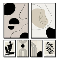 Geometric Leaf Rainbow Abstract Boho Canvas Prints Bohemia Line Poster Nordic Room Wall Aesthetics Art Painting For Home Decor Quick Pick Grocers