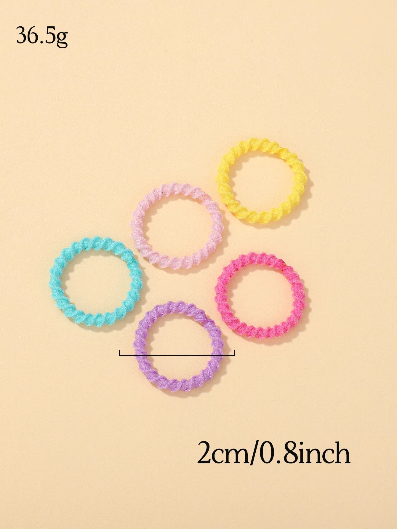 100pcs Toddler Kids Colorful Rubber Band Set 2cm High Elastic Thumb Rings That Don't Hurt Hair Baby Scrunchies Small Thread Purest Peak