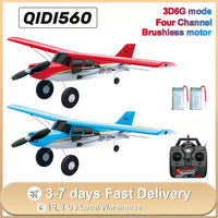 M7 Moore Off-road Aircraft Qidi560 RC Plane EPP 4CH Remote Control Brushless Airplane with LED light Model Toys for Children Econic Blanks
