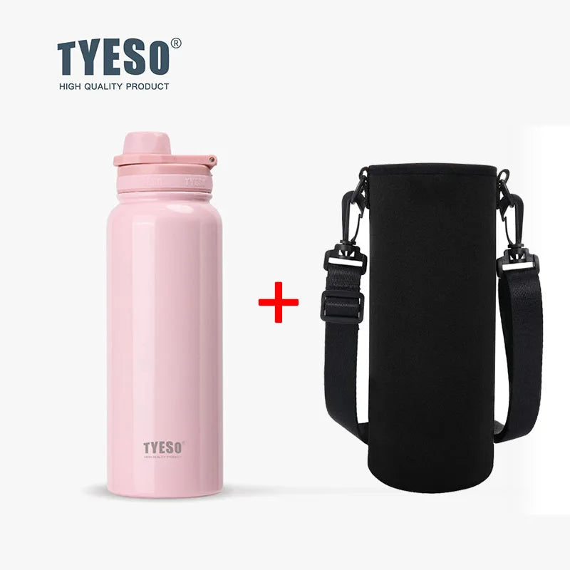 TYESO Stainless Steel Thermal Water Bottle Portable Tumbler Sport Vacuum Flask Keeps Cold and Heat Thermal Mug Car Insulated Cup Quick Pick Grocers