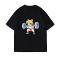 Sailor Moon Lifting Iron Fitness Women's T-Shirt Cotton Girl Children Parent-Child Summer Loose Cute Sweet Fun Short Sleeves Top Quick Pick Grocers
