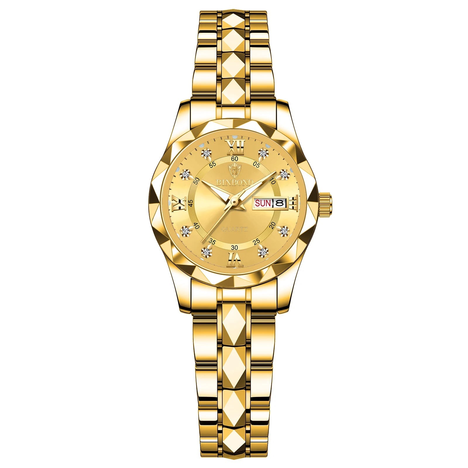 BINBOND B2521 Top Brand Luxury Fashion Business Womens Quartz Watches 30M Waterproof Week Date Clock Sport Womens Wristwatch Quick Pick Grocers