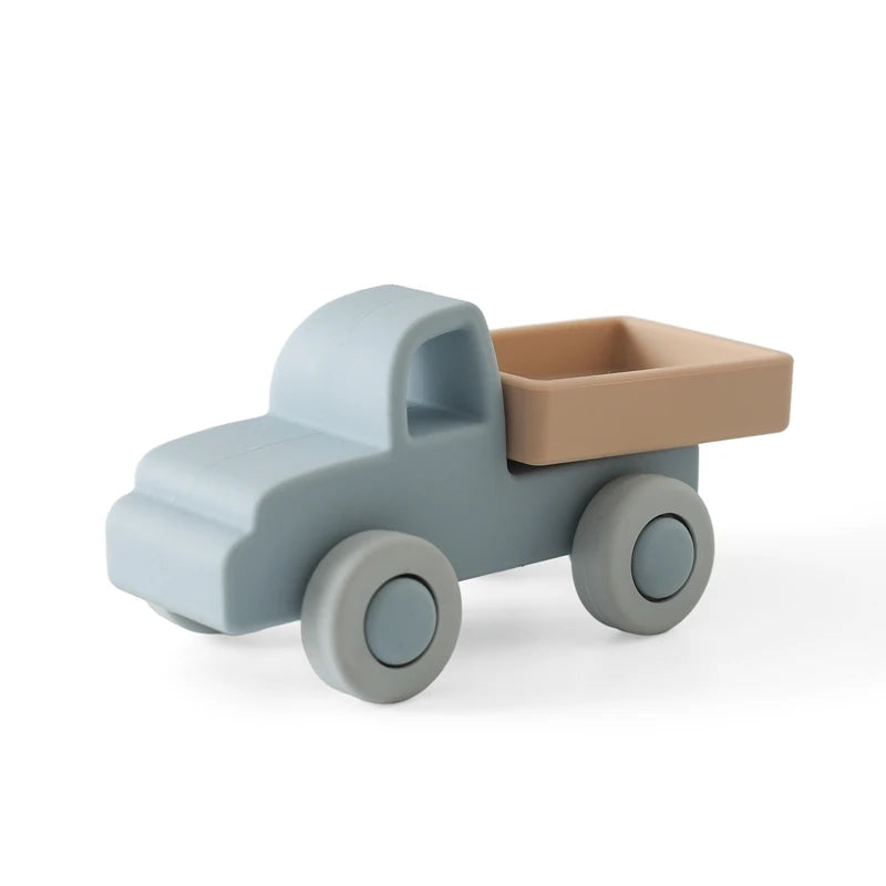 Montessori Baby Silicone Car Toys 0 12 Months Newborn Baby Things Silicone Baby Teether Toy Car  Educational Toy Silicone Blocks Purest Peak