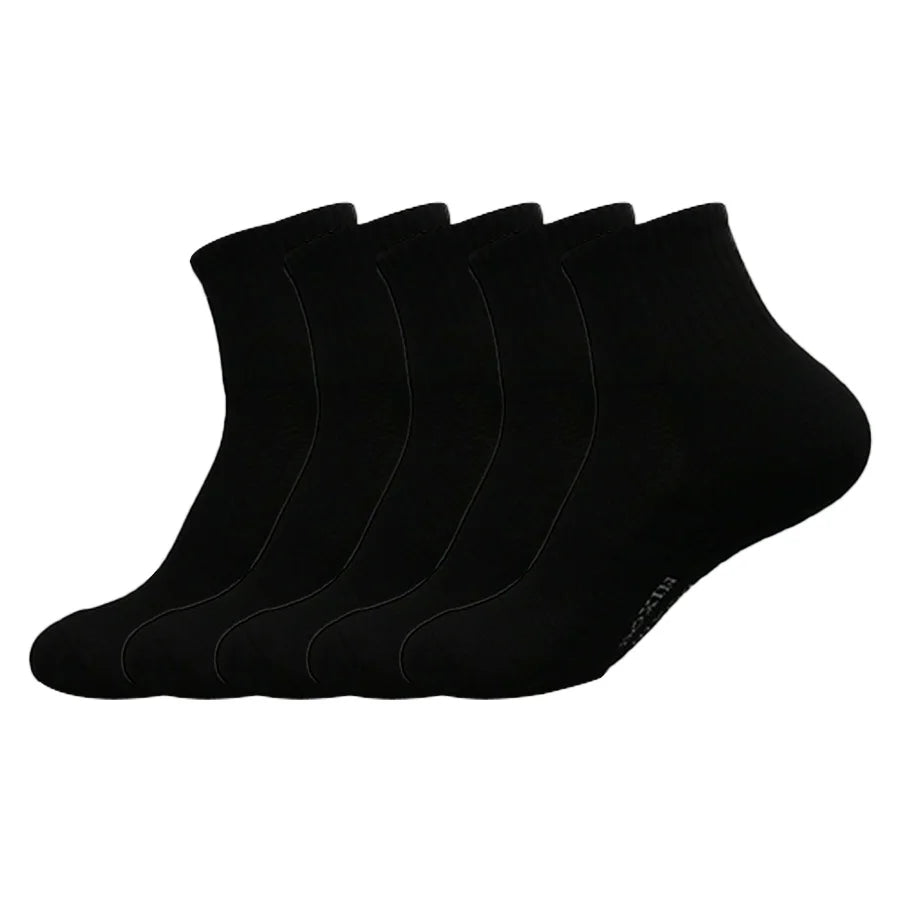 5/10/20 Pairs New Cool Men Black White Warm Socks Set Autumn Winter Male Solid Color Sport Short Socks For Men Dropshipping Quick Pick Grocers