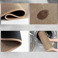Washable Non-slip Kitchen Rug Faux Sisal Running Rug, Faux Woven Kitchen Mat Kitchen Runners With Back Made Of Natural Rubber Quick Pick Grocers