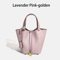 MENDY Women Bags Handbags Bucket Bag Real Leathe Fashion Tote Bag Genuine Leather Luxury Desginer Big Size Large Lady Hand Bags Quick Pick Grocers