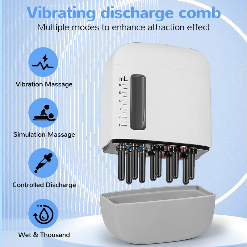 Electric Head Scalp Massager Red Light Vibration Massage Comb Essential Oil Liquid Guide Massager Anti Hair Loss Scalp Care Tool Quick Pick Grocers