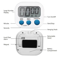 1PC LCD Digital Kitchen Timer Magnetic Cooking Large Count Down Up Clear Loud Alarm Stonego Home Kitchen Accessories Econic Blanks