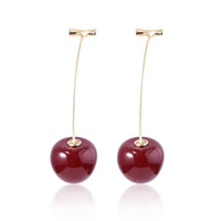 Anime JoJo Bizarre Adventure Drop Earrings Cosplay Props Kakyoin Noriaki Cherry Earrings Ear Clip Men Girl Jewelry Gift Econic Blanks
