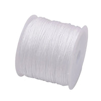 50Yds 0.8mm Crafts Nylon Cord For Jewelry Making Beading Braided Nylon Satin String for Bracelets Rattail Trim Chinese Knot Econic Blanks