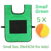 Sticky Dodge Ball Game Vest Outdoor Sports Toy Jersey Fabric  Props Throw Catch Soft Fleece Balls Safe for Kids Teens Adults Quick Pick Grocers